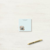 Camera met bloemen Retro Pastel Afbeelding Post-it® Notes (Op bureau)