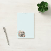Camera met bloemen Retro Pastel Afbeelding Post-it® Notes (Kantoor)