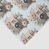 Camera met bloemen Retro Pastel Beeldpatroon Tissuepapier (Detail)