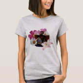  camera met bloemen t-shirt (Voorkant)