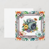 Camera met  Bloemen Waterverf (Voorkant / Achterkant)