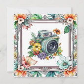  Camera met  Bloemen Waterverf (Voorkant)