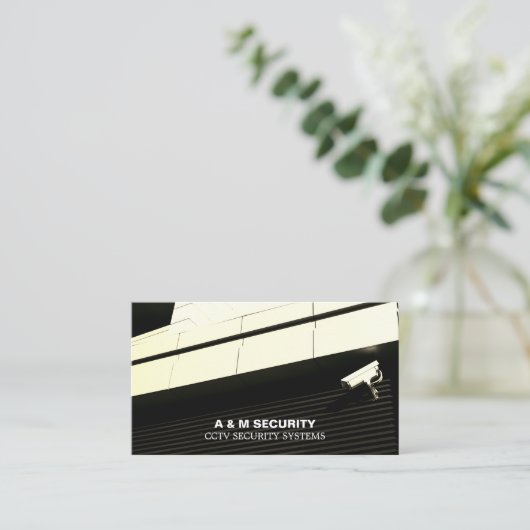 Camera met CCTV-montage, beveiligingscamera Visitekaartje (Staand voorkant)