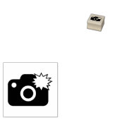 "Camera met Flash" Rubberen stempel (Gestempeld)