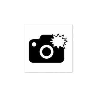 "Camera met Flash" Rubberen stempel