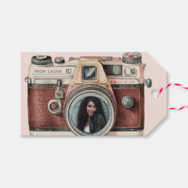 camera met foto cadeaulabel