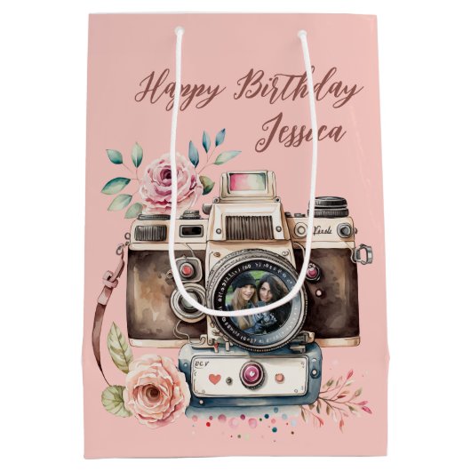  camera met foto medium cadeauzakje (Achterkant)