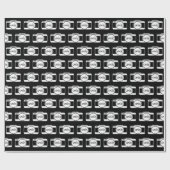 Camera met glimlach-tekst cadeaupapier (Vlak)