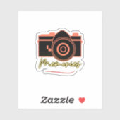  camera met herinneringstekst ticker sticker (Vel)