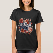 camera met rode rozen | bloemenfotografie t-shirt (Voorkant)