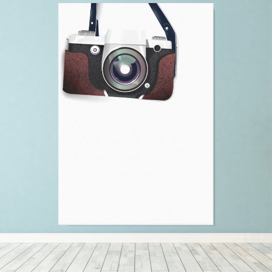  camera met  stijl canvas afdruk (Insitu (Houten vloer))