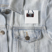 camera met  stijl vierkante button 5,1 cm (In situ)