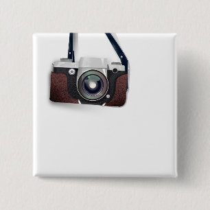  camera met  stijl vierkante button 5,1 cm