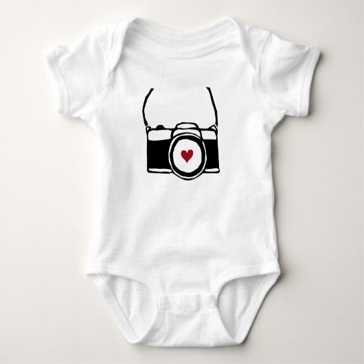 Camera met strap Baby Bodysuit (Voorkant)