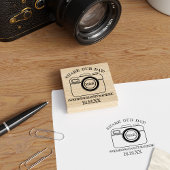 Camera Monogram Deel onze Dag Bruiloft Rubber Stam Rubberstempel