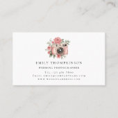 Camera Motif QR Code Weddenschap Fotograaf Visitekaartje (Voorkant)