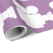 CAMERA MOTIF VOOR lila EN WITTE CINEN Cadeaupapier (Rol Hoek)