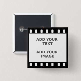 Camera Movie Strip Button Badge Name Tag