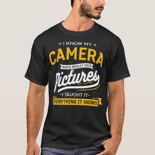 Camera neemt echt leuke Afbeeldingen - grappige fo T-shirt (Voorkant)