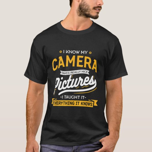 Camera neemt echt leuke Afbeeldingen T-shirt (Voorkant)