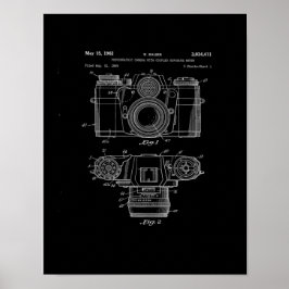 Camera Octrooi Kunstposter | Vintage Camerakunst Poster