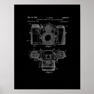 Camera Octrooi Kunstposter Vintage Camerakunst Poster