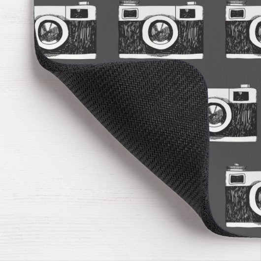 Camera op grijs muismat (Hoek)