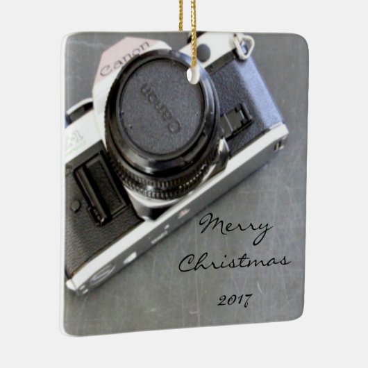  camera op het kerstbord keramisch ornament (Rechts)