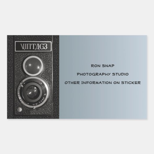 Camera op Naam en Adres Stickers (Voorkant)