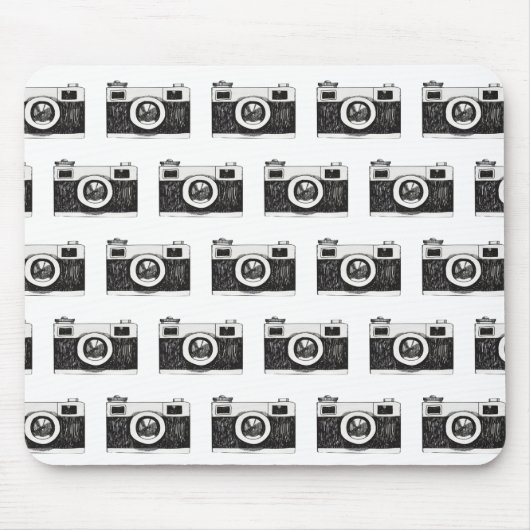 Camera op wit muismat (Voorkant)