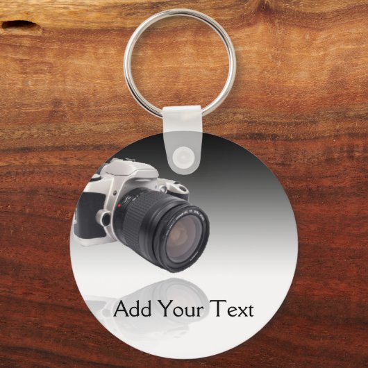 Camera op zwarte gradiënt sleutelhanger (Voorkant)