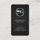 Camera Operator Camera Zwart Grunge Visitekaartje (Voorkant)