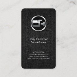 Camera Operator Camera Zwart Grunge Visitekaartje
