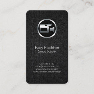 Camera Operator Camera Zwart Grunge Visitekaartje