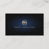 Camera Operator Elegant Camera Icon Blauwe Glow Visitekaartje (Voorkant)