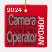 Camera Operator Extraordinaire CUSTOM Keramisch Ornament (Achterkant)