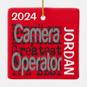 Camera Operator Extraordinaire CUSTOM Keramisch Ornament