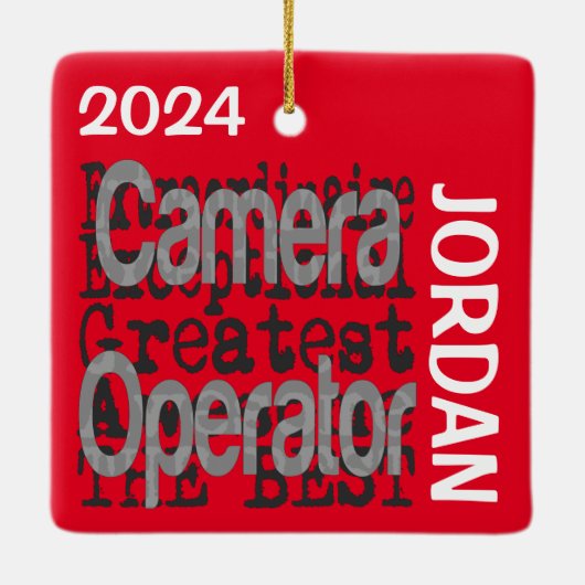 Camera Operator Extraordinaire CUSTOM Keramisch Ornament (Achterkant)