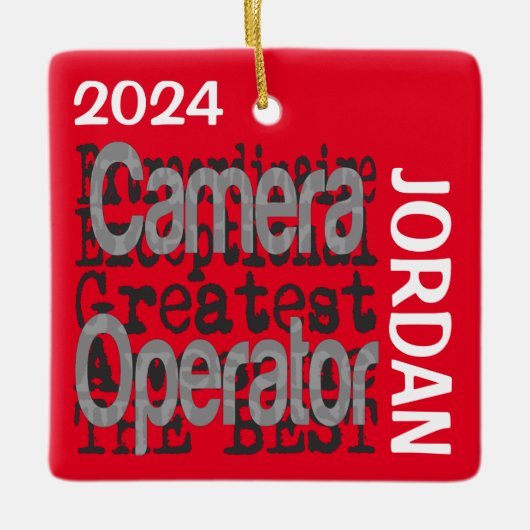 Camera Operator Extraordinaire CUSTOM Keramisch Ornament (Voorkant)
