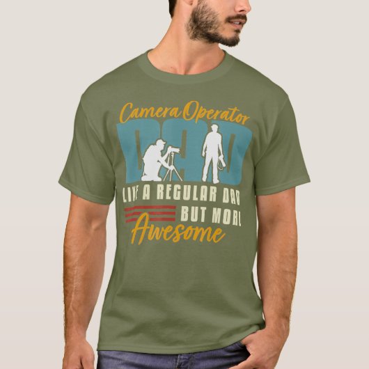 Camera-operator Retro films Pap T-shirt (Voorkant)