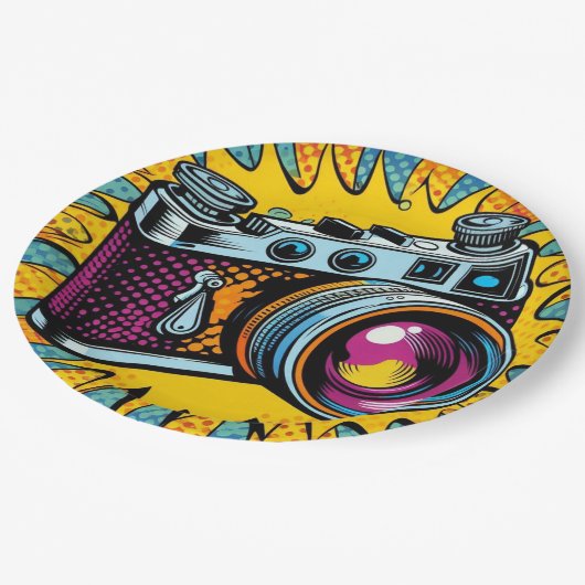 Camera papier borden! papieren bordje (Gekanteld)