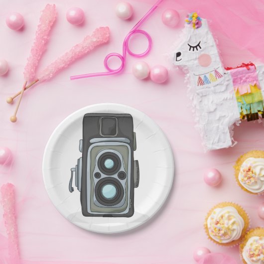  camera papieren bordje (Feest)