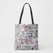 Camera Patroon Canvas tas (Voorkant)