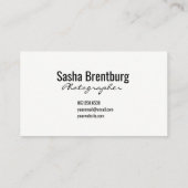 Camera Photo Visitekaartje (Achterkant)