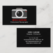 Camera-pictogram, fotograaf, fotografie visitekaartje (Voorkant / Achterkant)