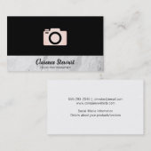 Camera-pictogram | Marmer Trim Visitekaartje (Voorkant / Achterkant)