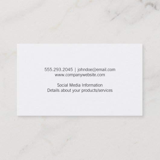 Camera-pictogram | Marmer Trim Visitekaartje (Achterkant)