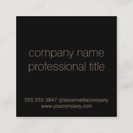 Camera pictogram vierkante visitekaartje (Achterkant)