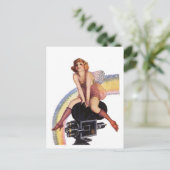 Camera Pose met Bow Briefkaart (Staand voorkant)