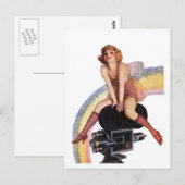 Camera Pose met Bow Briefkaart (Voorkant / Achterkant)